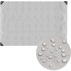 Krycia plachta s okami 5x4 m, 130g PE sivá SPRINGOS GA2184