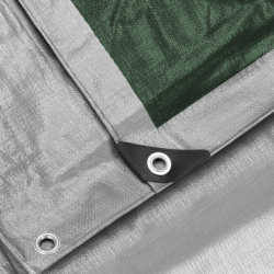 Krycia plachta s okami 5x4 m, 130g PE sivá SPRINGOS GA2184