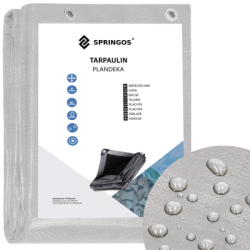 Krycia plachta 6x8 m, extra silná 260g PE, šedá SPRINGOS GA2186