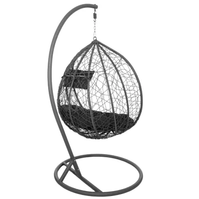 Hojdacie kreslo so stojanom SPRINGOS BEATA šedé bez vankúšov