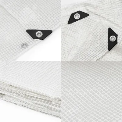 Krycia plachta s okami 4x4 m, 100g PE SPRINGOS GA2181 biela