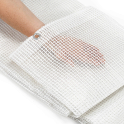 Krycia plachta s okami 4x4 m, 100g PE SPRINGOS GA2181 biela