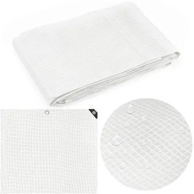 Krycia plachta s okami 3x4 m, 100g PE SPRINGOS GA2179 biela