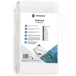 Krycia plachta s okami 3x4 m, 100g PE SPRINGOS GA2179 biela