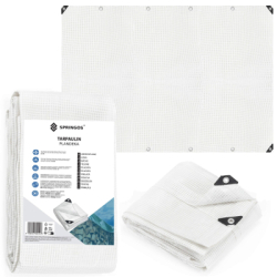 Krycia plachta s okami 3x4 m, 100g PE SPRINGOS GA2179 biela
