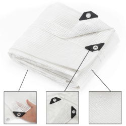 Krycia plachta s okami 3x4 m, 100g PE SPRINGOS GA2179 biela