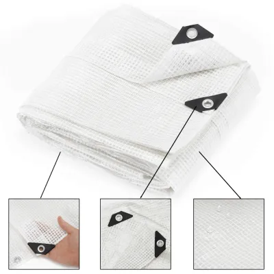 Krycia plachta s okami 3x4 m, 100g PE SPRINGOS GA2179 biela