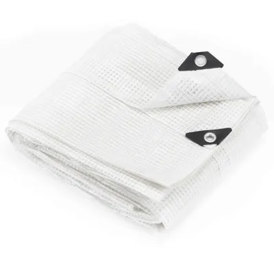 Krycia plachta s okami 3x5 m, 100g PE SPRINGOS GA2180 biela