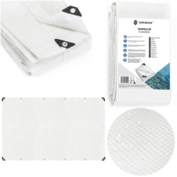 Krycia plachta s okami 3x5 m, 100g PE SPRINGOS GA2180 biela