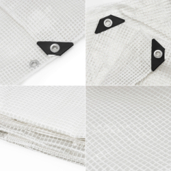 Krycia plachta s okami 3x5 m, 100g PE SPRINGOS GA2180 biela