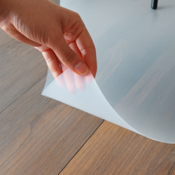 Podložka 120x90 cm pod stoličku / na stôl SPRINGOS FM0039 mliečna