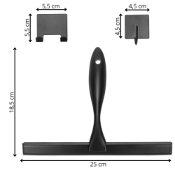 Stierka do kúpeľne SPRINGOS HA1115 čierna