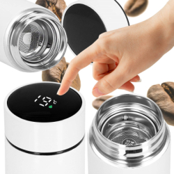 Nerezová termoska s teplomerom a sitkom 500 ml SPRINGOS KI0128