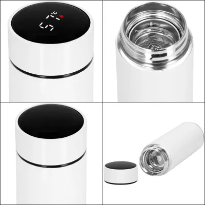 Nerezová termoska s teplomerom a sitkom 500 ml SPRINGOS KI0128