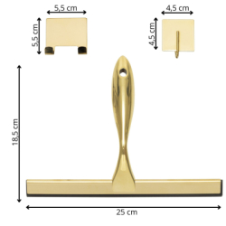 Stierka do kúpeľne SPRINGOS HA1114 zlatá