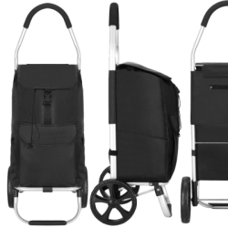 Nákupná taška na kolieskach 42L SPRINGOS ROLANDA čierna