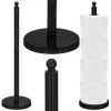 Držiak so zásobníkom na toaletný papier SPRINGOS TS0012 čierny