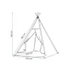 Teepee stan pre deti SPRINGOS Bielo-modrý s bodkami