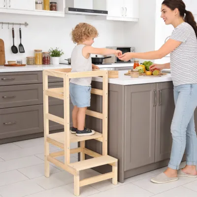 Detská učiaca veža DECHLAND LEARNING 4 prírodná