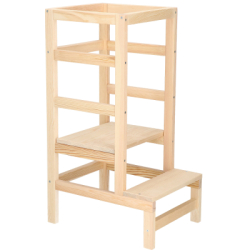 Detská učiaca veža DECHLAND LEARNING 4 prírodná