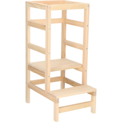 Detská učiaca veža DECHLAND LEARNING 4 prírodná