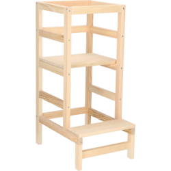 Detská učiaca veža DECHLAND LEARNING 4 prírodná