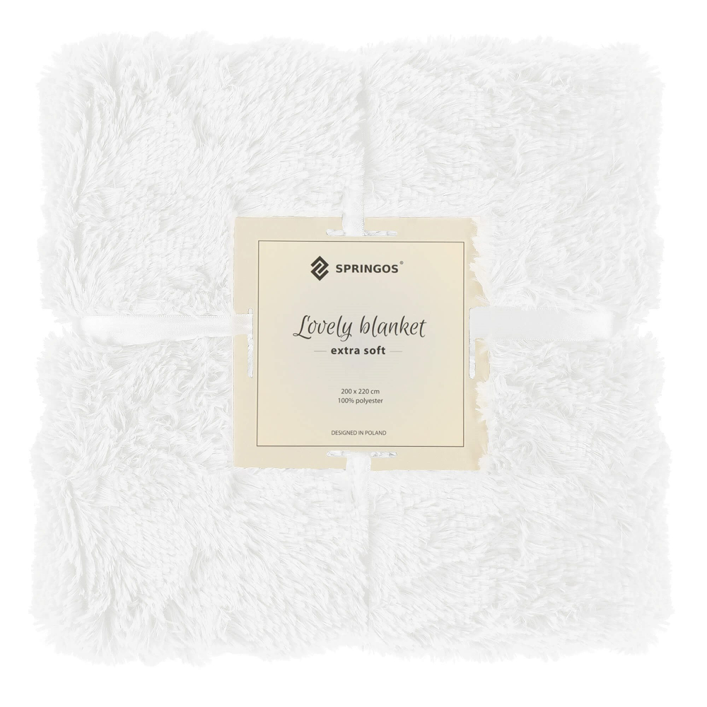 Dvojvrstvová deka 200x220 cm SPRINGOS HA7269 biela