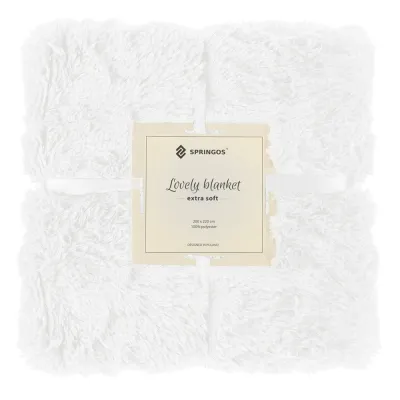 Dvojvrstvová deka 200x220 cm SPRINGOS HA7269 biela