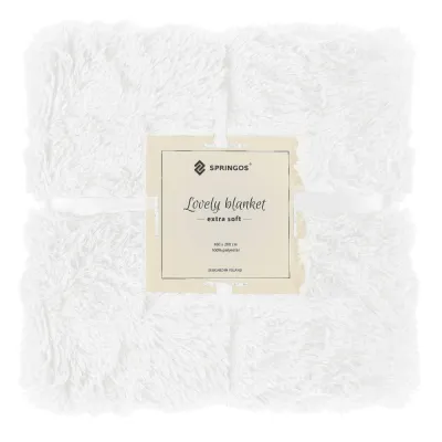 Dvojvrstvová deka 160x200 cm SPRINGOS HA7267 biela