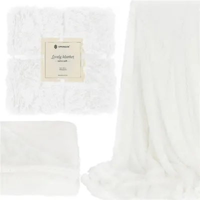 Dvojvrstvová deka 160x200 cm SPRINGOS HA7267 biela