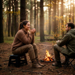 Skladacia stolička SPRINGOS HA7567 čierna