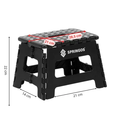 Skladacia stolička SPRINGOS HA7567 čierna