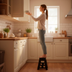 Skladacia stolička SPRINGOS HA7568 čierna