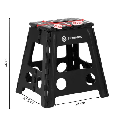 Skladacia stolička SPRINGOS HA7568 čierna