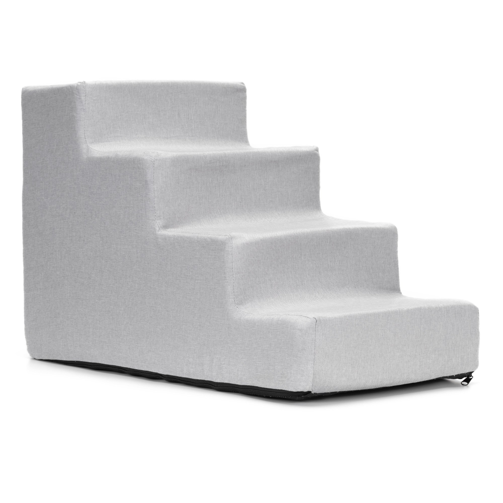 Schodíky pre psa 60x30x40 cm SPRINGOS PA0339 svetlo šedé