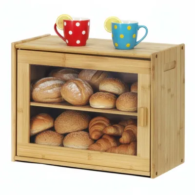 Drevený chlebník SPRINGOS KI0158 prírodný