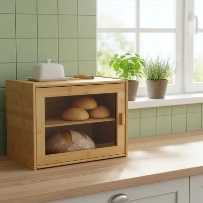 Drevený chlebník SPRINGOS KI0158 prírodný