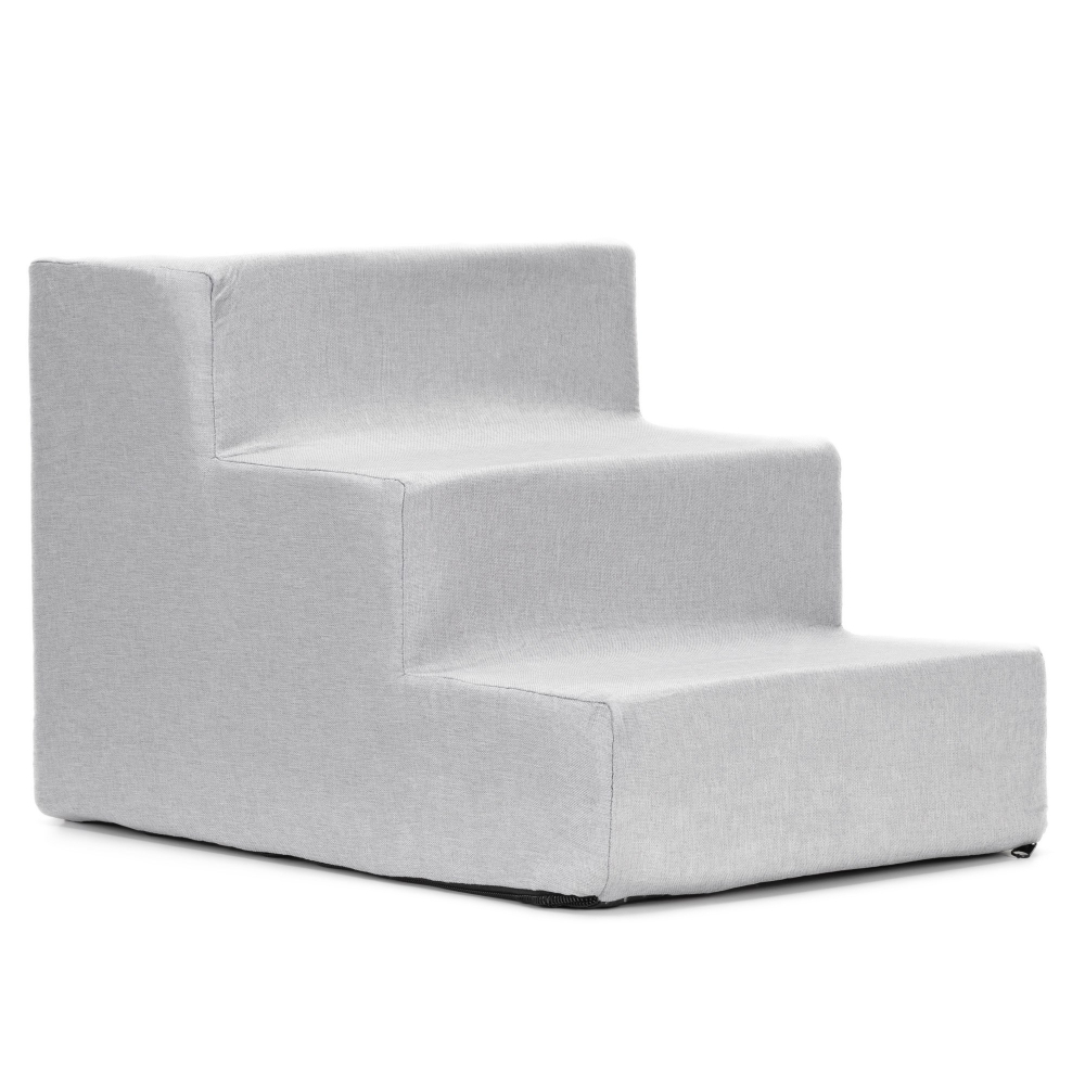 Schodíky pre psa 45x30x30 cm SPRINGOS PA0338 svetlo šedé