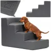 Schodíky pre psa 60x30x40 cm SPRINGOS PA0337 tmavo šedé