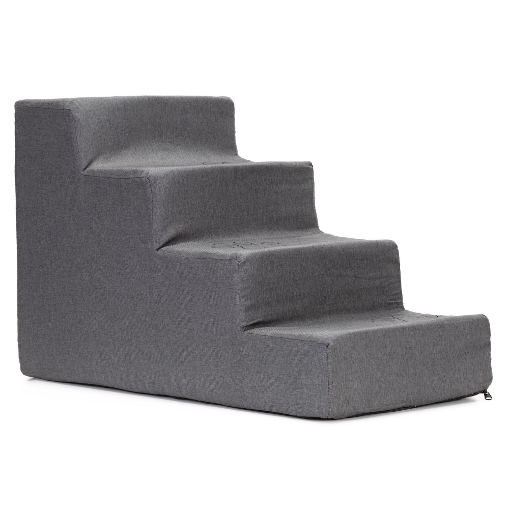 Schodíky pre psa 60x30x40 cm SPRINGOS PA0337 tmavo šedé