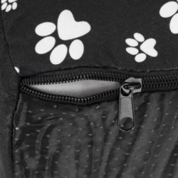 Schodíky pre psa 50x30x30 cm SPRINGOS PA0340 čierne s bielymi motívmi