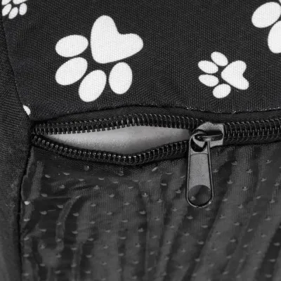 Schodíky pre psa 50x30x30 cm SPRINGOS PA0340 čierne s bielymi motívmi