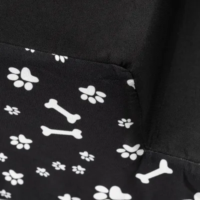 Schodíky pre psa 50x30x30 cm SPRINGOS PA0340 čierne s bielymi motívmi