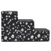 Schodíky pre psa 50x30x30 cm SPRINGOS PA0340 čierne s bielymi motívmi