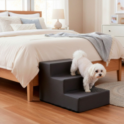 Schodíky pre psa 45x30x30 cm SPRINGOS PA0336 tmavo šedé