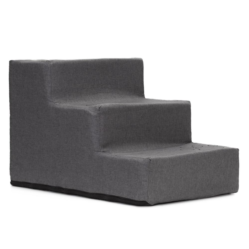 Schodíky pre psa 45x30x30 cm SPRINGOS PA0336 tmavo šedé