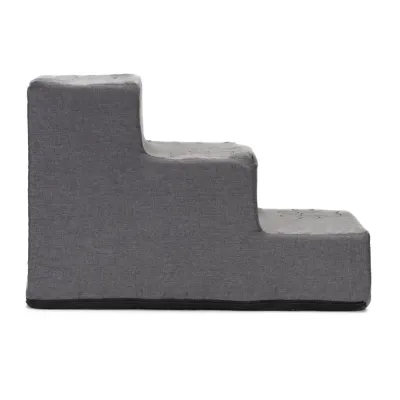 Schodíky pre psa 45x30x30 cm SPRINGOS PA0336 tmavo šedé