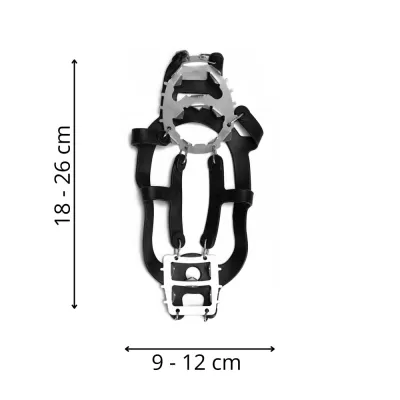 Protišmykové návleky na topánky, veľ. 36-40 SPRINGOS CS0172 čierne