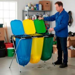 Stojan na 3 odpadkové vrecia SPRINGOS HA1108