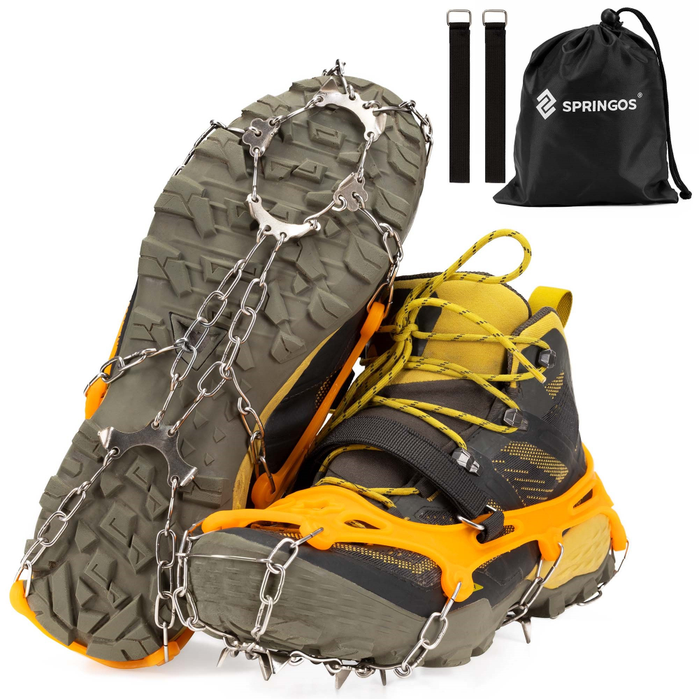 Protišmykové návleky na topánky SPRINGOS CS0168 veľ. 40-45 oranžové